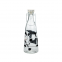 clear glass milk bottle