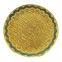 Wholesale Luxury Gold Colored Blue Rimmed Glass Charger Plate For Wedding Decoration Tableware