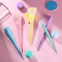 17pcs Colourful Makeup Brush Premium Gift Kabuki Foundation Blending Tools Face Powder Blush Brush Rainbow Makeup Brush Set