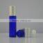 cosmetic packaging 10ml blue lip balm containers roll on glass bottles