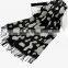 Winter Ladies Fashion Leopard Jacquard Wool Cashmere Scarf