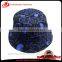 Cusotm Sublimation printed fashion cotton bucket hats with pocket and zip