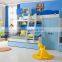 Space Saving Bedroom Furniture Bright Blue Wooden Child Bed(SZ-BF8867)