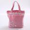 China supplier beautiful pink canvas folding shopping bag fashion eco friendly tote shopping bag