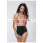 Sexy Women Fashion Vintage Triangle Halter Polka Dot Two Piece High Waisted Bathing Suits Bikini