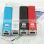 small aluminium alloy case lipstick 2600mAh Power bank for mobilephones