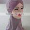 Color splice cotton Muslim headscarf , easy and fashion