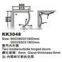 6mm Tempered Glass Arc-shape Aluminum Hinged Cheap Shower Door (KK3048)