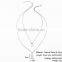 Cute pink moon pendant pearl jewelry latest design girls top necklace