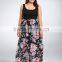 Floral Print Chiffon Bohemian Wholesale Plus Size Maxi Dress