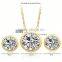 Wholesale Products White Big Diamonds Necklace Set