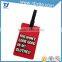fashion custom gift airplane soft pvc luggage tags