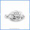 White Rhodium Plated Sterling Silver Rose Box Clasps Hooks Connectors Jewellery Findings For Pearl Necklace Bracelets SC-BC227