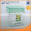 Wholesale popular square glass storage jar with decal