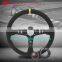 14Inch Suede/Leather/ABS/ Steering Wheel With Blank Horn Button