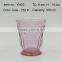 press Wine goblet,Hiball,DOF, sundae cup color glass in pink with sakura design embossed