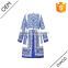 2016New Collection Autumn Children Girls Ethnic Long Sleeve Fashion High Quality Flower Print Dress kids frock designs pictures