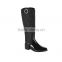 BLACK comfort handmade woman KNEE BOOTS 2016 leather long boots for ladies