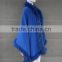 Royal Blue new design lady's wool cashmere cape with raccoon fur trim