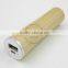 New products best quality cylinder wood power bank,power bank 2600mah portable charger 2200mah