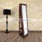 Full standing rotating mirror jewelry organizer