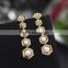 Kingman fashion 14k gold spiky snug crystal ball earrings