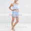 women new sexy nighty design lace crochet crop top and short pajama set women