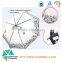 manual open metalframe transparent folding umbrella