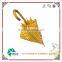 2016 hot sales with Yellow silk printed wooden straight umbrella for rainday