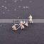 Girls bowknot heart earring cute stud earring jewelry rhodium earring