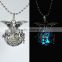 Ball Luminous locket Necklace pendant Glow In The Dark Glowstone necklace Copper Necklace pendant