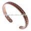 Factory directly top quality pure cooper jewelry brass bracelet energy health bio magnetic bangle energy bangle for women