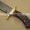 A BEST DAMASCUS CHOPPER BOWIE KNIFE CUSTOM HANDMADE DAMASCUS STEEL HUNTING CUTTING KNIFE