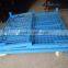 RH-C02-wheel steel crate 1100*1100*740mm blue movable foldable stoarge cage steel container metal storage cages with 4 wheels