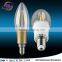 Mingshuai Chandelier LED filament bulb candelebra C35 with plastic gold plated 2W E14 dimmable
