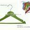 Our HEAD FSC certificated maple wooden children hangers , green hanger for kids clothing