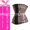 latex waist cincher underbust corset leopard for ladies