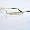 2016 New stylish woman metal eyeglasses frames half rimless 8888