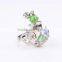 Wholesale Stripe Clear Mini Glass Bottle Fragrance Perfume Ring Essential Oil Rings for Women