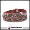 Artificial Leather Crystal Rhinestone Wrap Bracelets Bangles Hand Jewelry New 2016