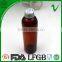 4oz Essentrial Oil Use Boston Round Amber PET Plastic Bottle With Aluminum Cap