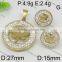 Fashion deisgns diamond gold set custom jewelry china supplier