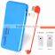 For Iphone/Andriod Series Mobile Phone Power Bank 5000mAh With Built-in Micro USB Cable / 8-pin Adapter/Micro USB Port