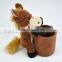 Custom stuffed animal plush brush pot for kid and student