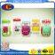 Colored Clear glass mason jar mug with handle and straw lid