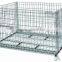 Metal box with wheels, wire mesh cage