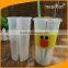 700ml Disposable Plastic Half Half Twin Cup, PP Split Boba Cup Hot Selling