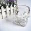 clear unique skull shaped ornament glass candle container