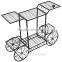 Elegant European Style Cart Design 6 Tier wrought Metal Planter / Flower Pot Holder Display Rack Stand garden decor