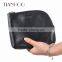 Women Genuine Leather Makeup Bag Professional Cosmetic Cases Black Color Phone Pouch Clutch Bag
